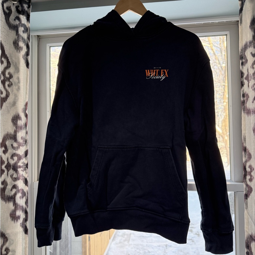 WHIT Black Hoodie with Orange Logo